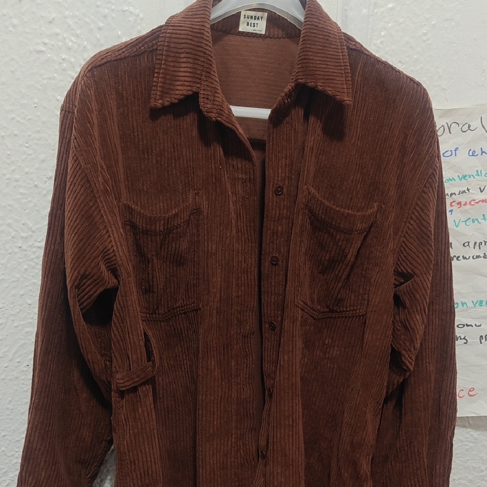 Sunday Best Chocolate Corduroy Shirt Jacket